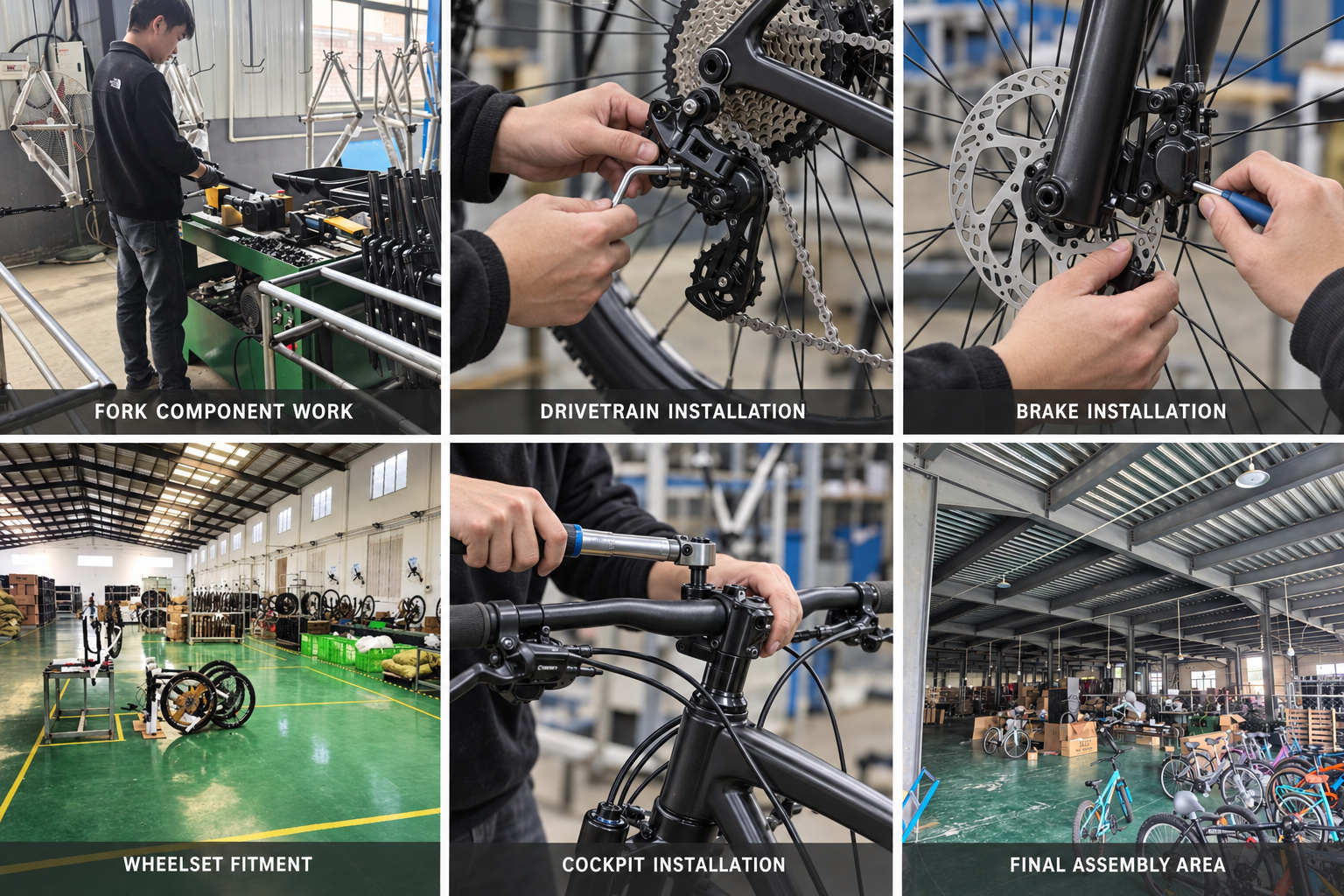 Bicycle component installation and in-process adjustment