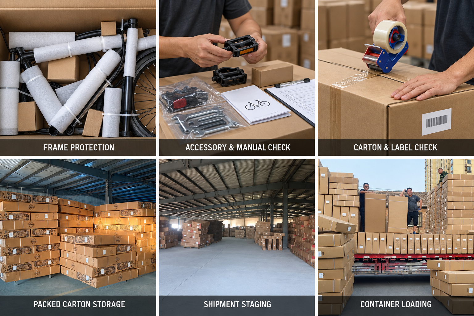 Bicycle export packing and shipment preparation