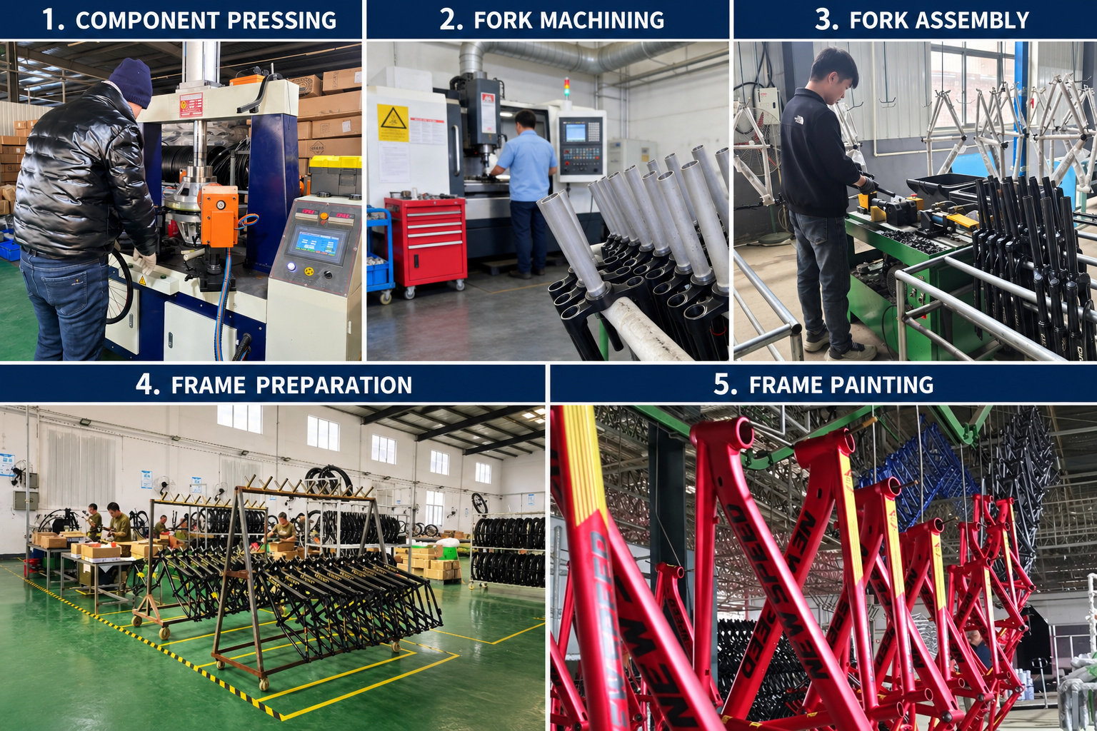 Bicycle frame and fork manufacturing process