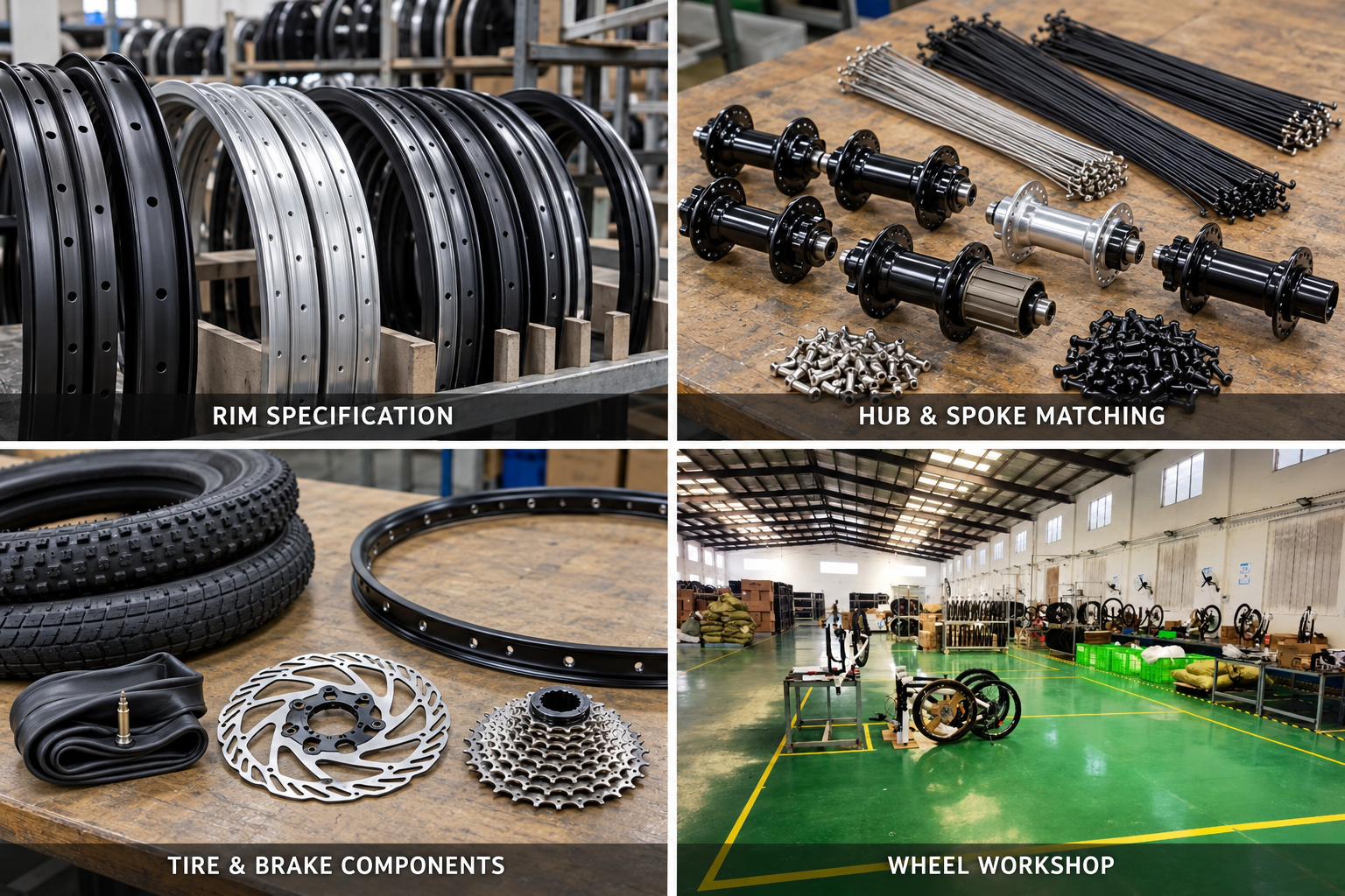 Bicycle wheel components prepared for wheel building