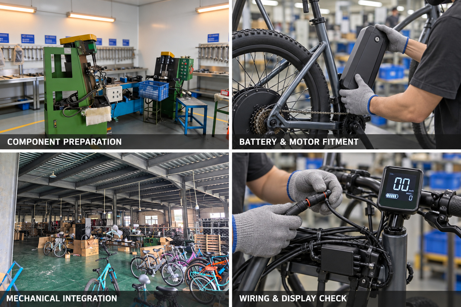 Electric bike component and electrical system integration process